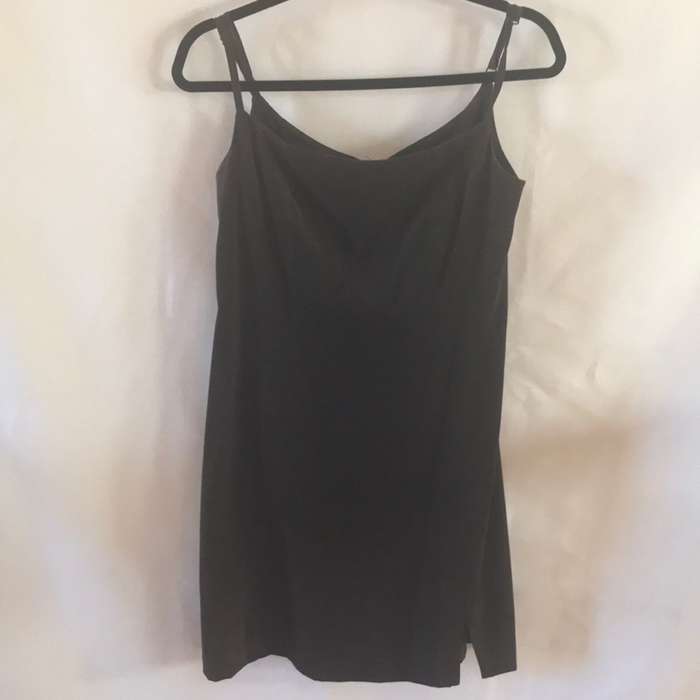 Brown suede feel dress